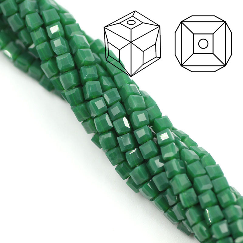 2 3 4 6 8 10 χιλιοστά Αυστρία γυάλινες τετράγωνες χάντρες Loose Spacer Κυβικά κρύσταλλα με χάντρες για DIY Αξεσουάρ κεντημάτων κοσμημάτων