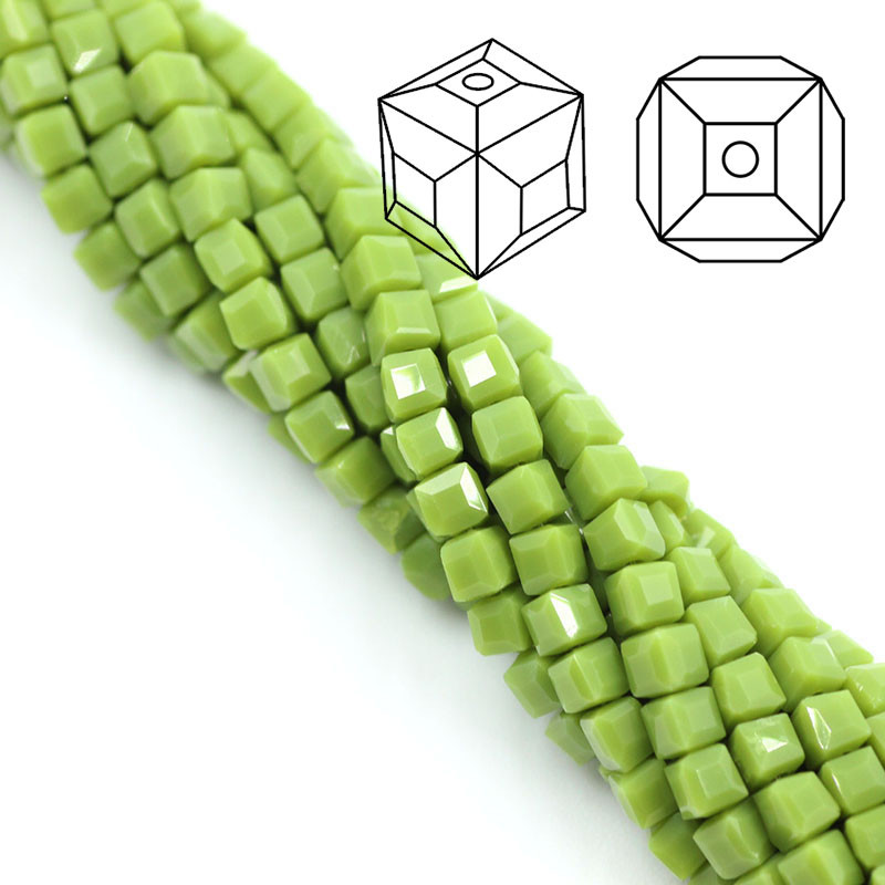 2 3 4 6 8 10 χιλιοστά Αυστρία γυάλινες τετράγωνες χάντρες Loose Spacer Κυβικά κρύσταλλα με χάντρες για DIY Αξεσουάρ κεντημάτων κοσμημάτων