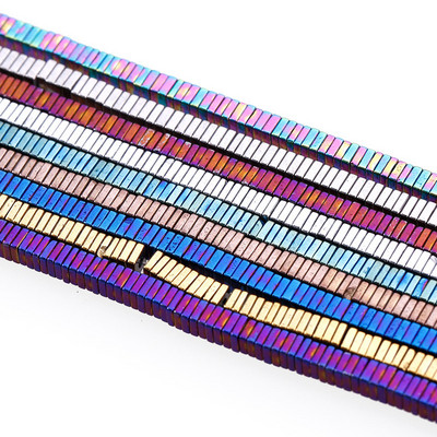 Distanțiere pătrată din hematită Mărgele libere Hematit galvanizat Mărgele pătrate DIY Fabricarea de bijuterii Brățări Colier Accesorii 4x4x1mm