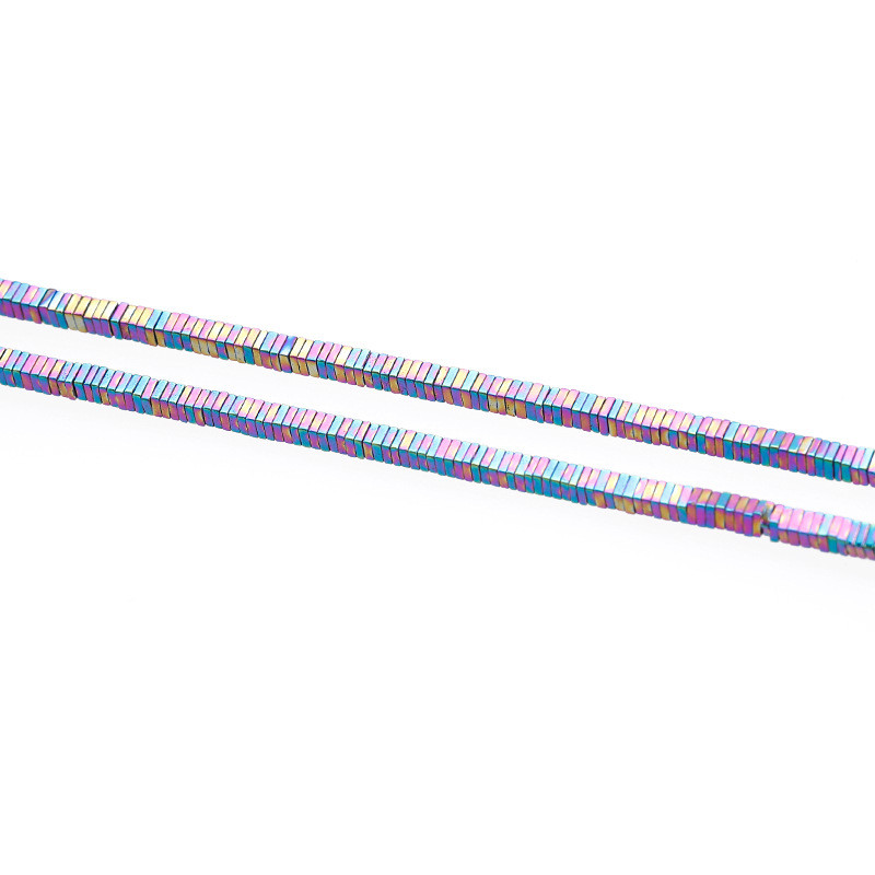 Hematite Square Spacer Loose Beads Ηλεκτροεπιμεταλλευμένες Τετράγωνες Χάντρες Αιματίτη DIY Κοσμήματα Κατασκευής Βραχιόλι Αξεσουάρ κολιέ 4x4x1mm