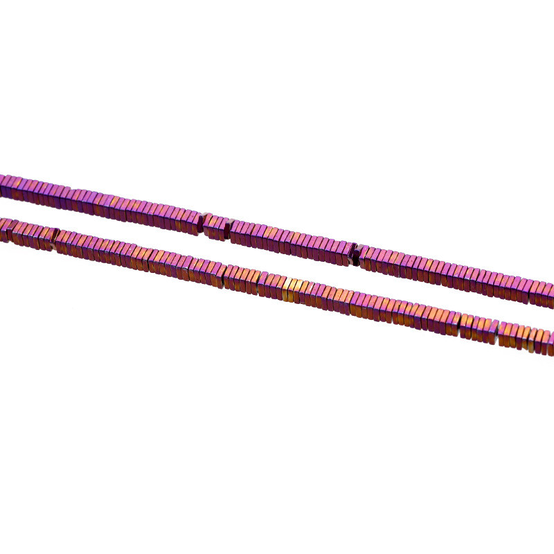 Hematite Square Spacer Loose Beads Ηλεκτροεπιμεταλλευμένες Τετράγωνες Χάντρες Αιματίτη DIY Κοσμήματα Κατασκευής Βραχιόλι Αξεσουάρ κολιέ 4x4x1mm