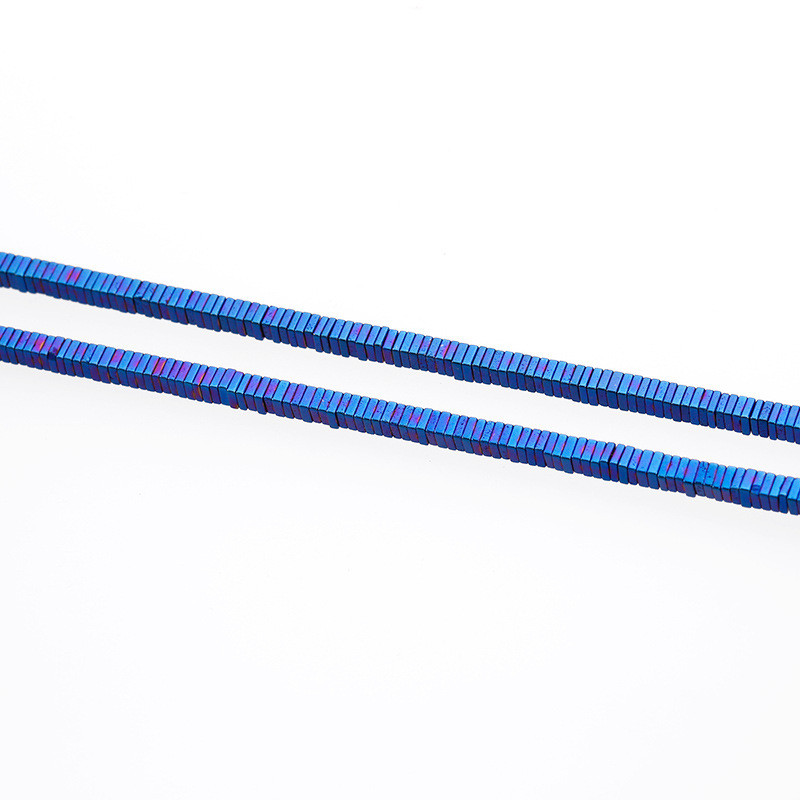 Hematite Square Spacer Loose Beads Ηλεκτροεπιμεταλλευμένες Τετράγωνες Χάντρες Αιματίτη DIY Κοσμήματα Κατασκευής Βραχιόλι Αξεσουάρ κολιέ 4x4x1mm