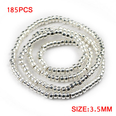 Ροζ χρυσό Χρώμα Επίπεδος Στρογγυλός Αιματίτης 3X2mm 185τμχ Κύλινδρος Αποστάτες Φυσικής Πέτρας Χαλαρές Χάντρες για Κατασκευή κοσμημάτων Βραχιόλια Diy