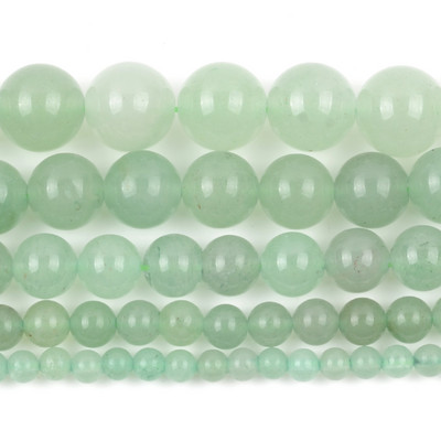 Piatră naturală Cristal verde Jade Jaspe Agate Distanțiere Mărgele rotunde libere pentru realizarea de bijuterii Accesorii DIY Vânzare cu ridicata 15"