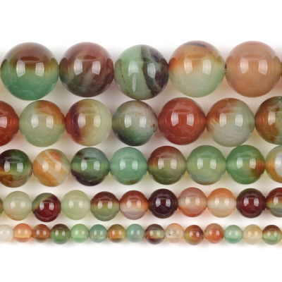 Piatră naturală Cristal verde Jade Jaspe Agate Distanțiere Mărgele rotunde libere pentru realizarea de bijuterii Accesorii DIY Vânzare cu ridicata 15"