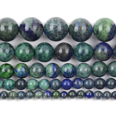 Piatră naturală Cristal verde Jade Jaspe Agate Distanțiere Mărgele rotunde libere pentru realizarea de bijuterii Accesorii DIY Vânzare cu ridicata 15"
