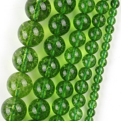 Piatră naturală Cristal verde Jade Jaspe Agate Distanțiere Mărgele rotunde libere pentru realizarea de bijuterii Accesorii DIY Vânzare cu ridicata 15"