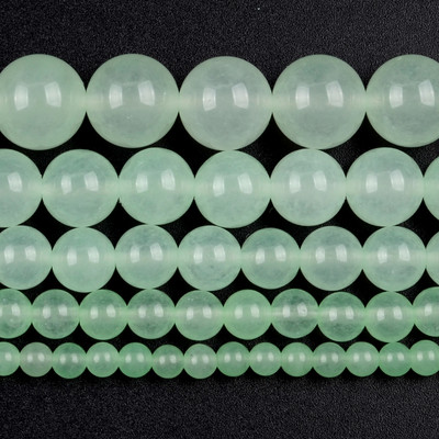 Piatră naturală Cristal verde Jade Jaspe Agate Distanțiere Mărgele rotunde libere pentru realizarea de bijuterii Accesorii DIY Vânzare cu ridicata 15"