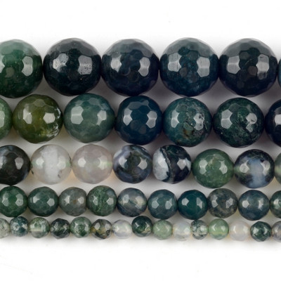 Piatră naturală Cristal verde Jade Jaspe Agate Distanțiere Mărgele rotunde libere pentru realizarea de bijuterii Accesorii DIY Vânzare cu ridicata 15"