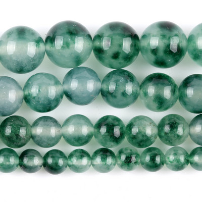 Piatră naturală Cristal verde Jade Jaspe Agate Distanțiere Mărgele rotunde libere pentru realizarea de bijuterii Accesorii DIY Vânzare cu ridicata 15"