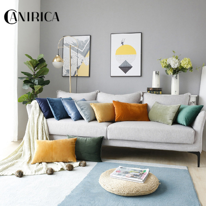 Κάλυμμα μαξιλαριού βελούδινο μαξιλάρι ξυλείας Κάλυμμα μαξιλαριού καναπέ σπιτιού για διακόσμηση κρεβατοκάμαρας Cojines Ορθογώνια μαξιλάρια καθίσματος καρέκλας 30x50cm