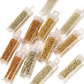 Taidian Original Toho/Miyuki Beads Gold Silver 15/0 11/0 8/0 Round Glass Seedbeads for Indigenous Beadwork 10Grams/Tube