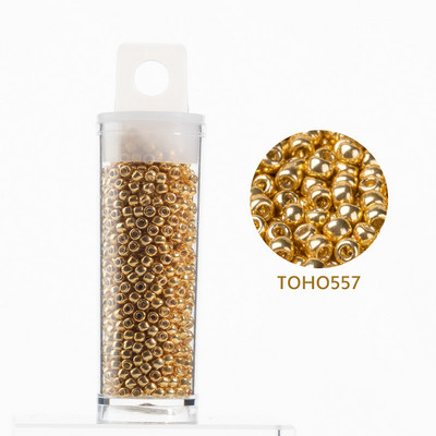 Taidian Original Toho/Miyuki Beads Gold Silver 15/0 11/0 8/0 Round Glass Seedbeads for Indigenous Beadwork 10Grams/Tube