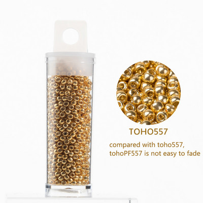 Taidian Original Toho/Miyuki Beads Gold Silver 15/0 11/0 8/0 Round Glass Seedbeads for Indigenous Beadwork 10Grams/Tube