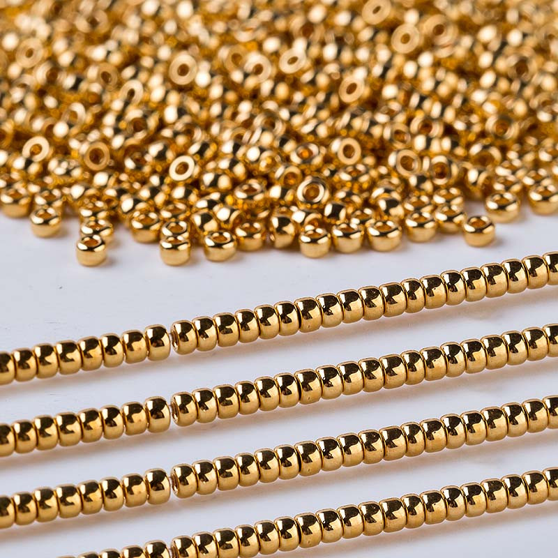 Taidian Original Toho/Miyuki Beads Gold Silver 15/0 11/0 8/0 Round Glass Seedbeads for Indigenous Beadwork 10Grams/Tube