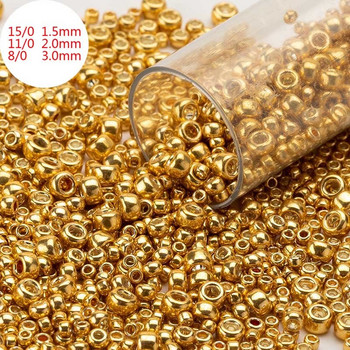 Taidian Japan TOHO Glass Beads Perles Round PF557 Gold 15/0 11/0 8/0 Mixed Hand Crfted Jewelry Luxurious Style 3/5/10grams/Tag