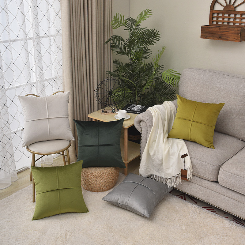 Γεωμετρικό κάλυμμα μαξιλαριού 18x18 ιντσών Βελούδινο κάλυμμα μαξιλαριού για καναπέ καναπέ κρεβατοκάμαρας Housse De Coussin Home Decor