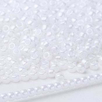 Taidian TOHO Seedbeads Αδιαφανείς λευκές ιαπωνικές γυάλινες χάντρες για μοτίβα με χάντρες 5 γραμμάρια/παρτίδα Περίπου 500 τεμάχια