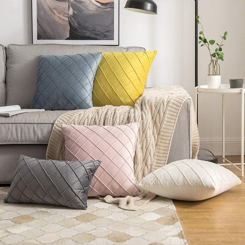 Párnahuzat Bársony nordic stílusú párnahuzat dekoratív párnák kanapéhoz nappali lakberendezéshez 45x45 cm Funda Cojin