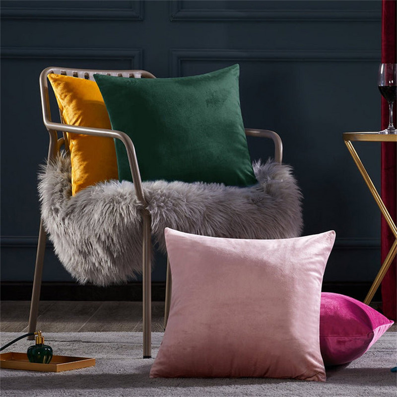 Huse de pernă din catifea 70 de culori Husă de pernă Decor pentru casa Față de pernă decorativă pentru dormitor canapea scaun de birou 18x18 inch
