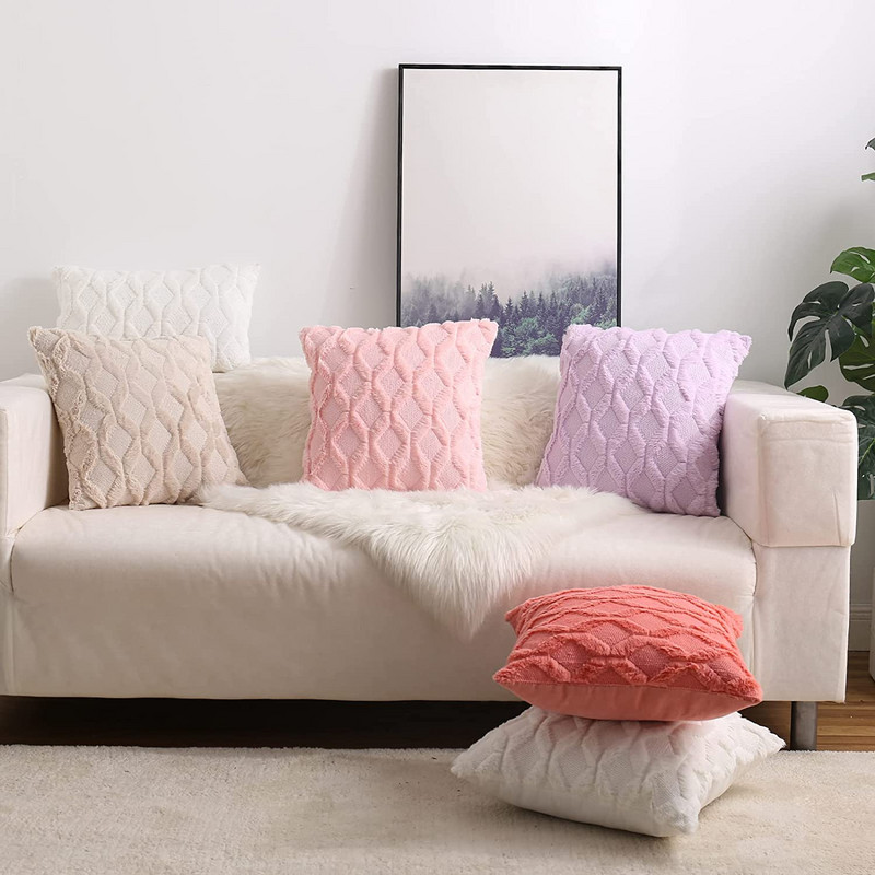 Декоративна квадратна калъфка за възглавница Супер мека калъфка за калъфка за всекидневна Диван Офис стол Автомобилен декор за дома