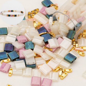 Taidian Miyuki Tila Glass Seedbeads Japan TL HTL QTL Mix Two Holes Handmade Boho Jewelry Creativity Τρία μεγέθη 5 γραμμάρια