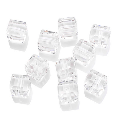 2/3/4/6/8/10MM австрийски стъклени квадратни мъниста Свободен дистанционен куб с мъниста Кристал за Направи си сам изработка на бижута Аксесоар за ръкоделие