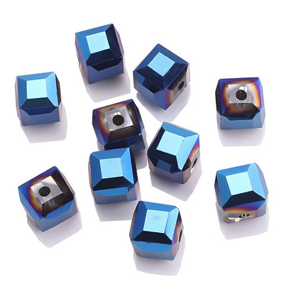 2/3/4/6/8/10MM австрийски стъклени квадратни мъниста Свободен дистанционен куб с мъниста Кристал за Направи си сам изработка на бижута Аксесоар за ръкоделие