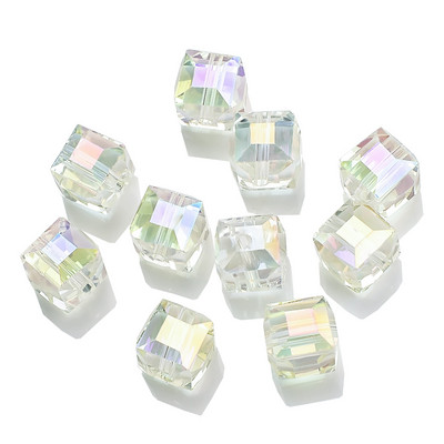 2/3/4/6/8/10MM австрийски стъклени квадратни мъниста Свободен дистанционен куб с мъниста Кристал за Направи си сам изработка на бижута Аксесоар за ръкоделие