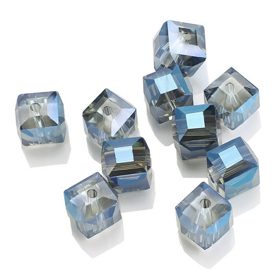 2/3/4/6/8/10MM австрийски стъклени квадратни мъниста Свободен дистанционен куб с мъниста Кристал за Направи си сам изработка на бижута Аксесоар за ръкоделие