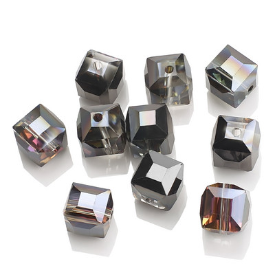 2/3/4/6/8/10MM австрийски стъклени квадратни мъниста Свободен дистанционен куб с мъниста Кристал за Направи си сам изработка на бижута Аксесоар за ръкоделие