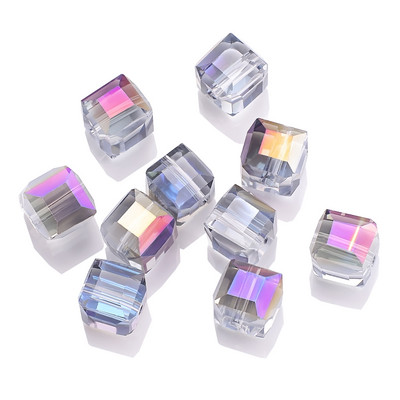 2/3/4/6/8/10MM австрийски стъклени квадратни мъниста Свободен дистанционен куб с мъниста Кристал за Направи си сам изработка на бижута Аксесоар за ръкоделие