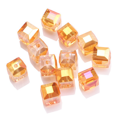 2/3/4/6/8/10MM австрийски стъклени квадратни мъниста Свободен дистанционен куб с мъниста Кристал за Направи си сам изработка на бижута Аксесоар за ръкоделие