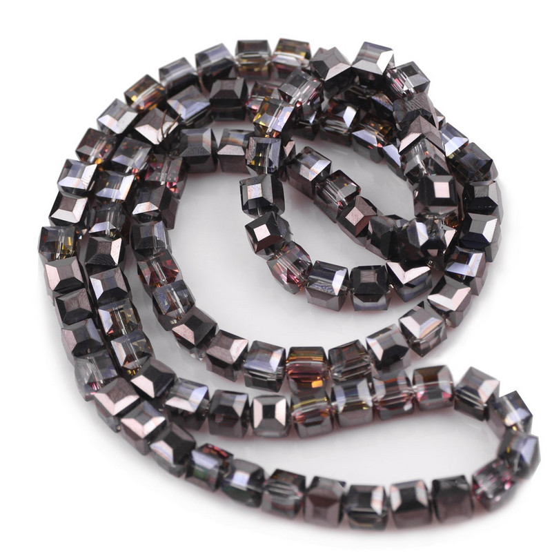 2/3/4/6/8/10MM австрийски стъклени квадратни мъниста Свободен дистанционен куб с мъниста Кристал за Направи си сам изработка на бижута Аксесоар за ръкоделие