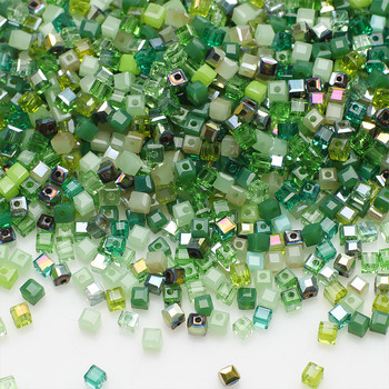 3 χιλιοστά 4 χιλιοστά 6 χιλιοστά Μικτή όψη τετράγωνη γυάλινη χάντρα Loose Spacer Crystal Cube Beads for Jewelry Making DIY κολιέ αξεσουάρ βραχιόλι