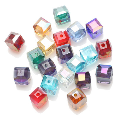ZHUBI, comerț cu ridicata din sticlă cristalină AB cub, margele 2/3/4/6/8/10mm margele pătrate fațetate Artizanat, bricolaj, fabricare, accesorii, brățară