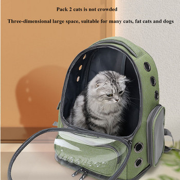 Аксесоари за котки Преносима чанта за домашни любимци с голям капацитет Прозрачна космическа капсула Чанта за домашни любимци Консумативи Дишаща раница за котки