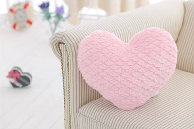 Μαξιλάρι DUNXDECO Μαξιλάρι σε σχήμα καρδιάς Ρομαντικό φρέσκο αμυγδαλωτό μαξιλάρι ομπρέλα σκαλιστή γεμιστή βελούδινη φλις κούκλα μαξιλάρι για δώρο καθίσματος