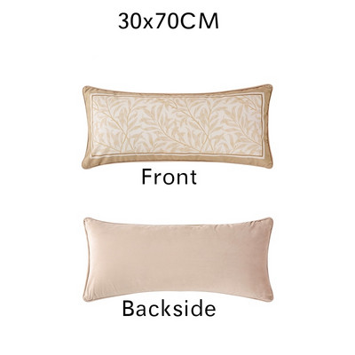 DUNXDECO Art párnahuzat Egyszerű luxus khaki dekoratív párnahuzat Modern otthoni levélmintás bársonyos kanapéágynemű Coussin