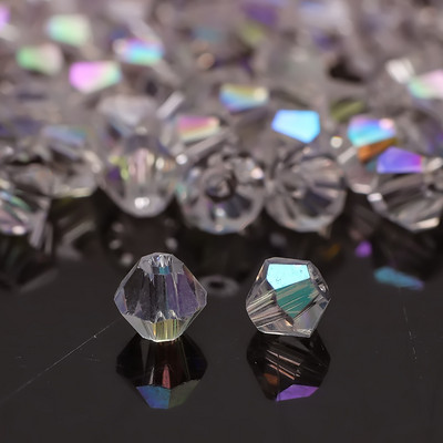 Badu.bg Чешки стъклени биконуси с мъниста черни 2/3/4/6/8MM фасетирани ...