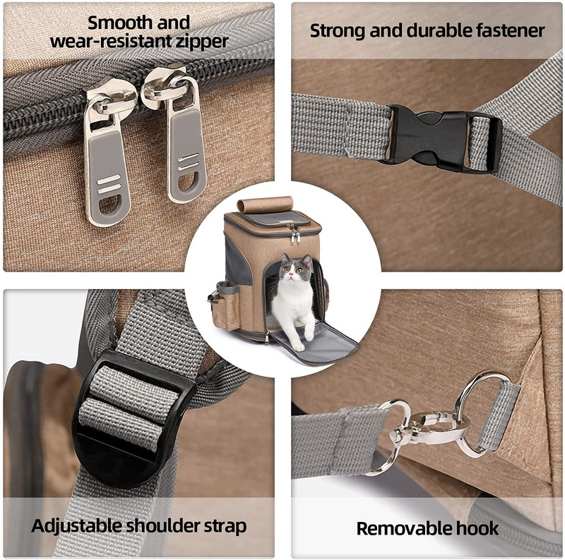 Lemmikkassi kandja seljakott ratastega Veerev seljakott vastupidava käepideme ja painduvate ratastega hingavate vastupidavate võrkpaneelidega