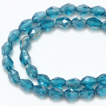 Austria Crystal Drop Beads AB 6x8mm 8x12mm Glass Teardrop μενταγιόν για κατασκευή κοσμημάτων Κολιέ σκουλαρίκι DIY Αξεσουάρ Χονδρική