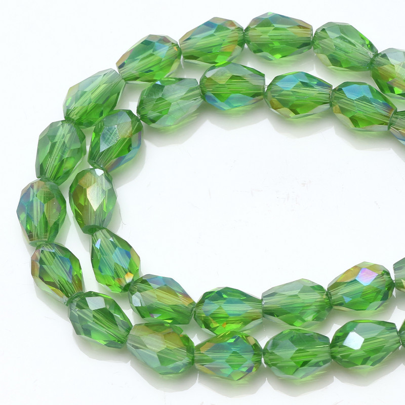 Ausztria Kristály Csepp gyöngyök AB 6x8mm 8x12mm Üveg Teardrop medálok Ékszerkészítéshez Fülbevaló Nyaklánc Barkács kiegészítők Nagykereskedelme