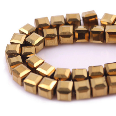 Χονδρική πώληση Facted Glass Square 4 6 8 10mm AB Crystal Cube Craft for Jewelry Making DIY Charm βραχιόλι κολιέ αξεσουάρ