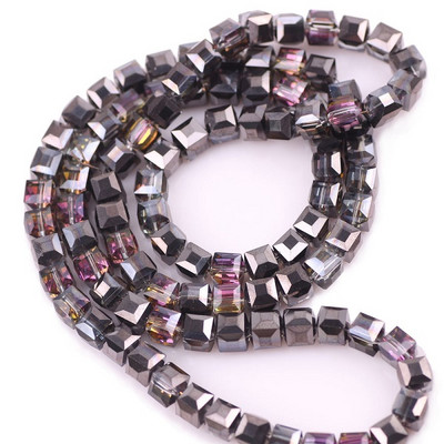 Χονδρική πώληση Facted Glass Square 4 6 8 10mm AB Crystal Cube Craft for Jewelry Making DIY Charm βραχιόλι κολιέ αξεσουάρ