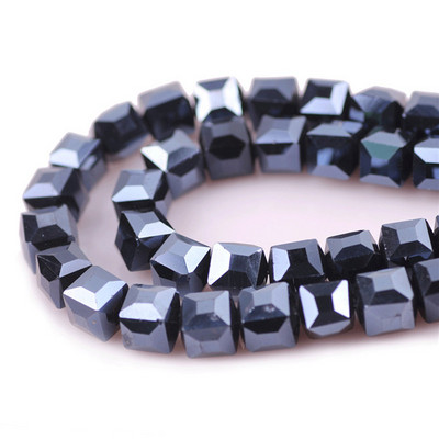 Χονδρική πώληση Facted Glass Square 4 6 8 10mm AB Crystal Cube Craft for Jewelry Making DIY Charm βραχιόλι κολιέ αξεσουάρ