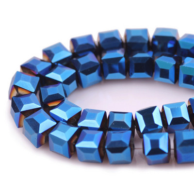 Χονδρική πώληση Facted Glass Square 4 6 8 10mm AB Crystal Cube Craft for Jewelry Making DIY Charm βραχιόλι κολιέ αξεσουάρ