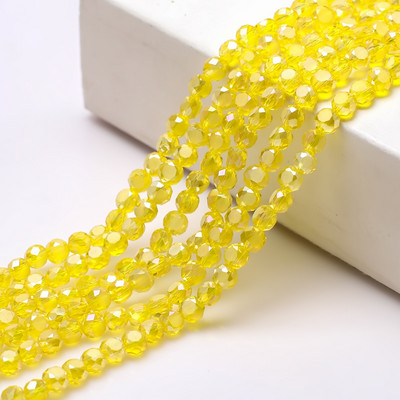 95 τμχ/παρτίδα Αυστραλιστικές Επίπεδες Χάντρες Γυάλινες Μαύρες AB 6mm Κρυστάλλινο Στρογγυλό Ματ DIY Κατασκευή Χειροτεχνίας Αξεσουάρ Υλικό Κοσμήματος Needleowrk