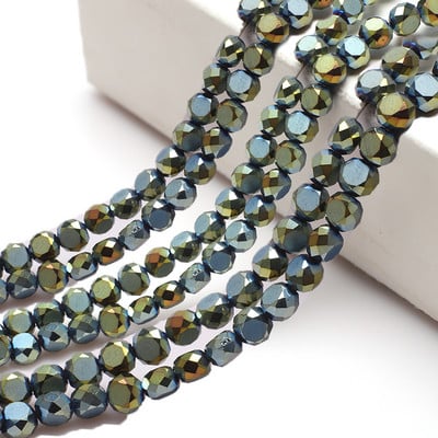 95 τμχ/παρτίδα Αυστραλιστικές Επίπεδες Χάντρες Γυάλινες Μαύρες AB 6mm Κρυστάλλινο Στρογγυλό Ματ DIY Κατασκευή Χειροτεχνίας Αξεσουάρ Υλικό Κοσμήματος Needleowrk