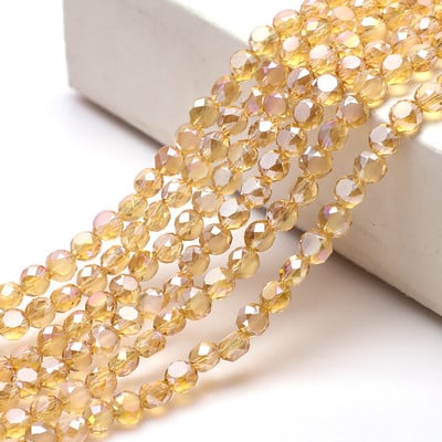 95 τμχ/παρτίδα Αυστραλιστικές Επίπεδες Χάντρες Γυάλινες Μαύρες AB 6mm Κρυστάλλινο Στρογγυλό Ματ DIY Κατασκευή Χειροτεχνίας Αξεσουάρ Υλικό Κοσμήματος Needleowrk